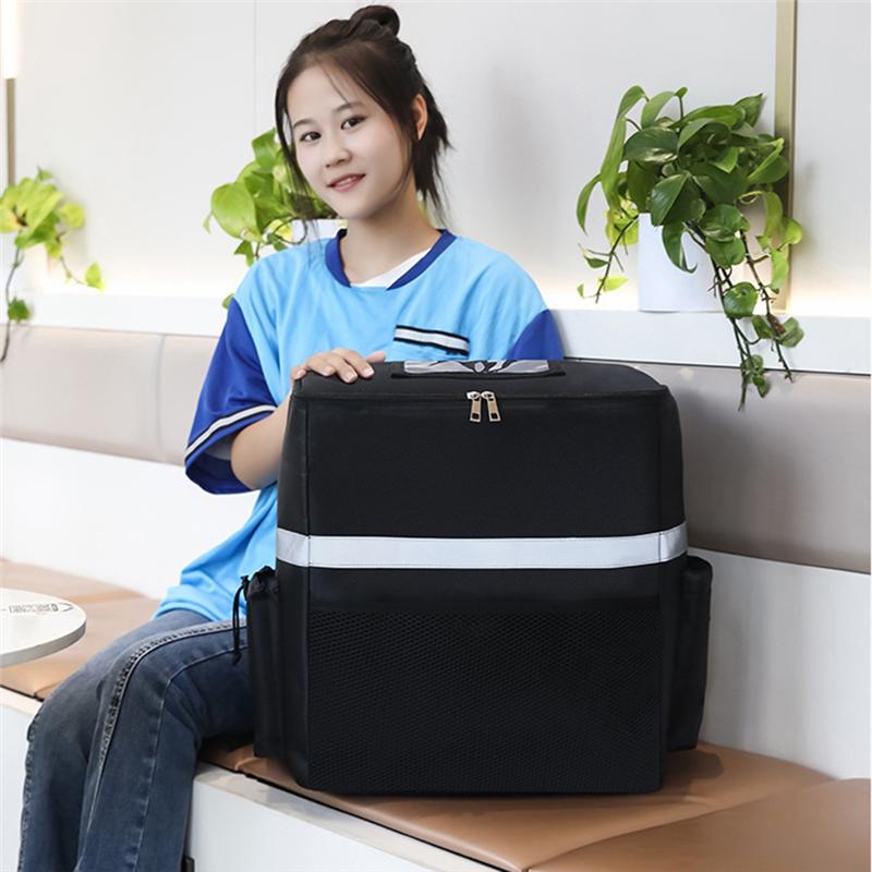 Geïsoleerde Draagtas voor Bezorging - 35L Grote Capaciteit Voor Rijdersvriendelijke Thermische Opslag van Eten & Drinken Rugzak Voor Buitenactiviteiten