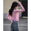Demana Women's Striped Hollow-Out Lamb Wool Blend Knit Sweater