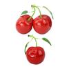 Fake Cherry Christmas Tabletop Centerpiece Fruit Model for Home Kitchen