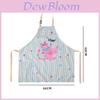 Dopamine Striped Cat Print Apron Waterproof Kitchen Cooking Protective Cover For Adults