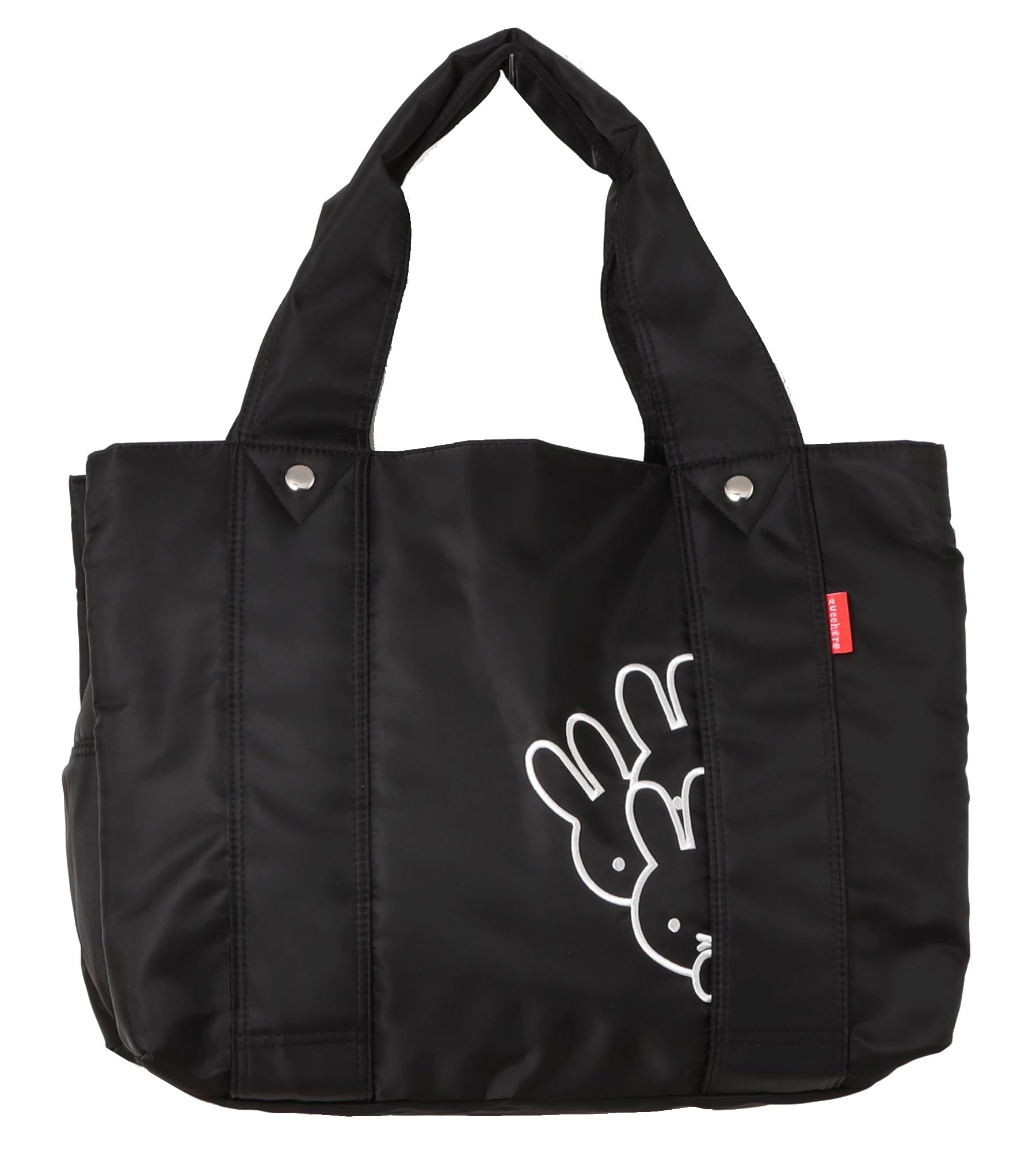 

ZUCCHERO Women s Large Capacity Lightweight Nylon A4 Miffy Travel Carry-On Boston Bag, Black, 62017