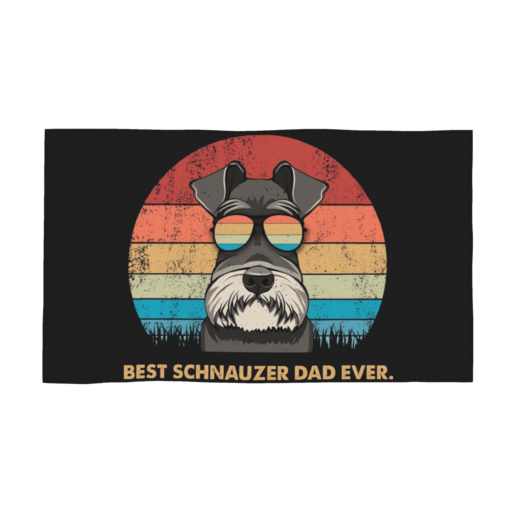 

Best Schnauzer Dad Ever Soft Face Towel Quick Dry Pool Bath Cotton Towels Absorbent W40*H60(CM)