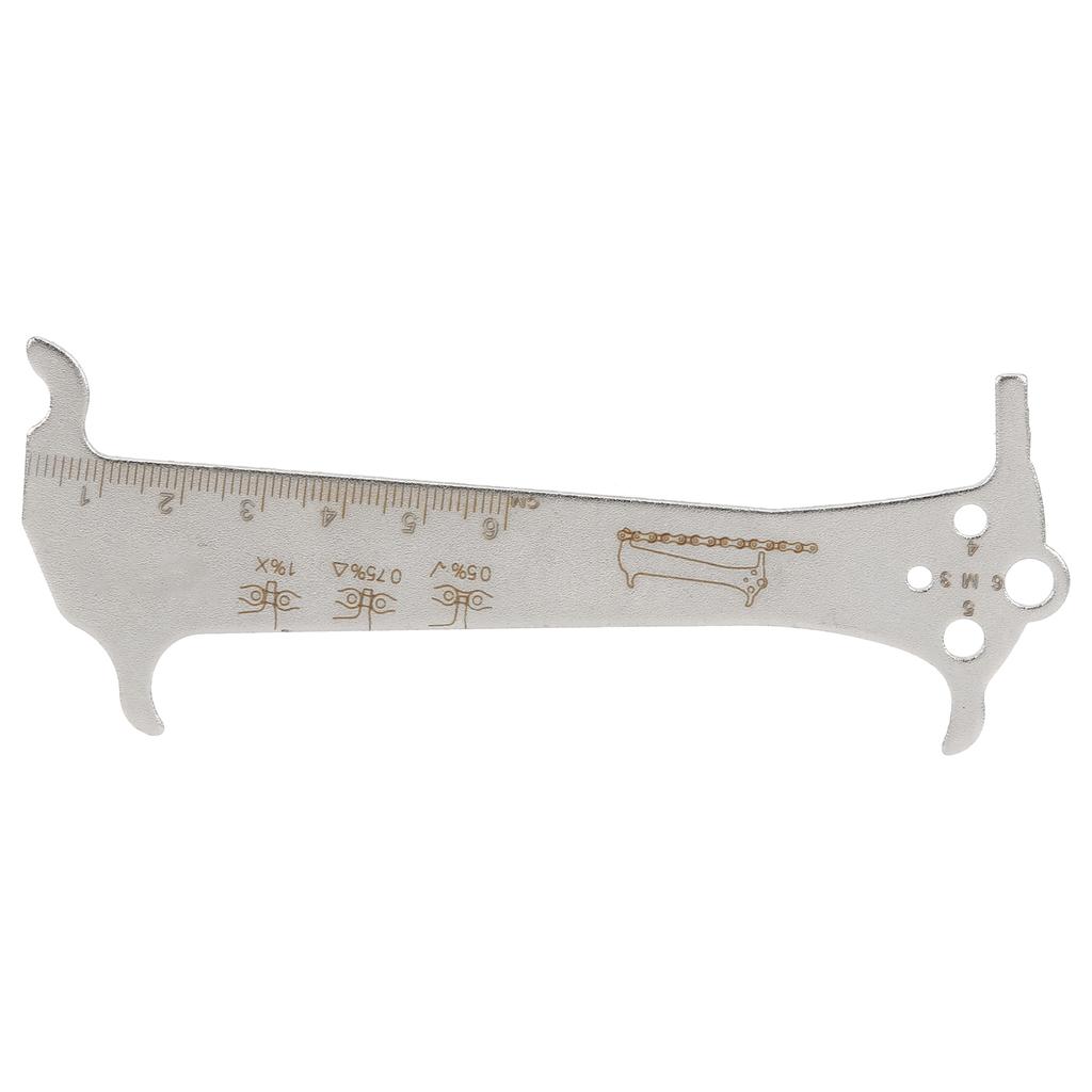 3 In 1 Mountain Bike Chain Measuring Ruler Road Bike Chain Wear Measuring Tool Silver