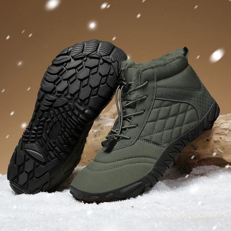 

Winter Couple Fashion Comfort Snow Boots Outdoor Non-slip Wear-resistant Womens Mens Cotton Boots Warm Anti-chill High Top Boots 36 зелений