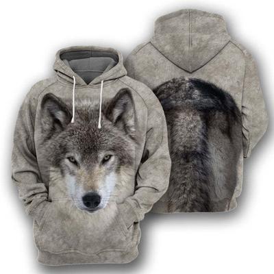 Herren Kapuzenpullover Locker Lässig Langärmlig Modisch 3D Tierdruck
