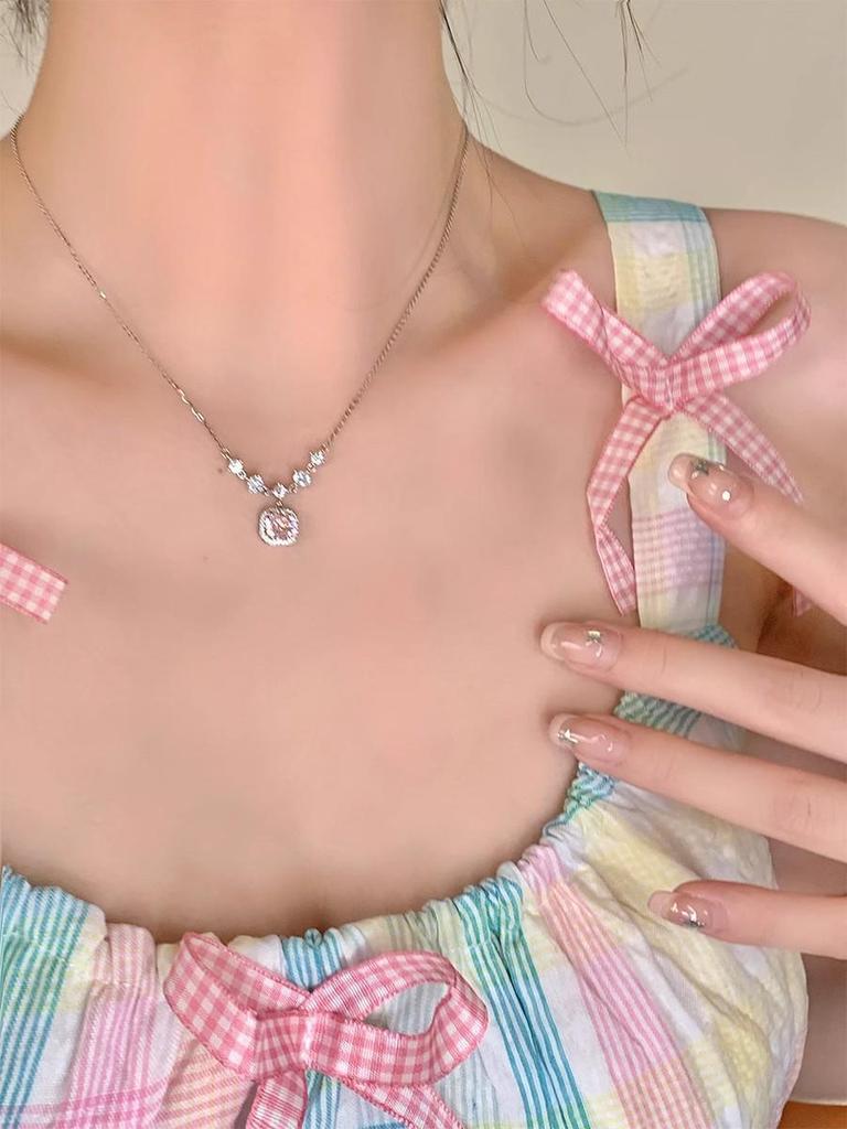 Exquisite Diamond Clavicle Necklace - Women's High-End Versatile Fashion Chain