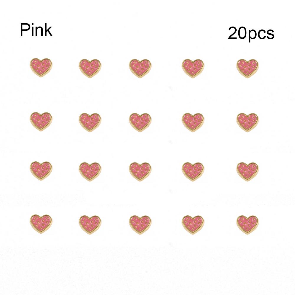 20Pcs 5mm Heart Style Mini Button Buckle DIY Doll Clothes Metal Printed Buckle Pattern Decoration Buckles for 1/6 Doll Clothing