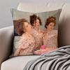 Hot Charismatic Celebrity KKalogeras Sisters Cushion Cover Pillowcase Antidustmite Invisible Zipper Short Plush Sofa Cushion