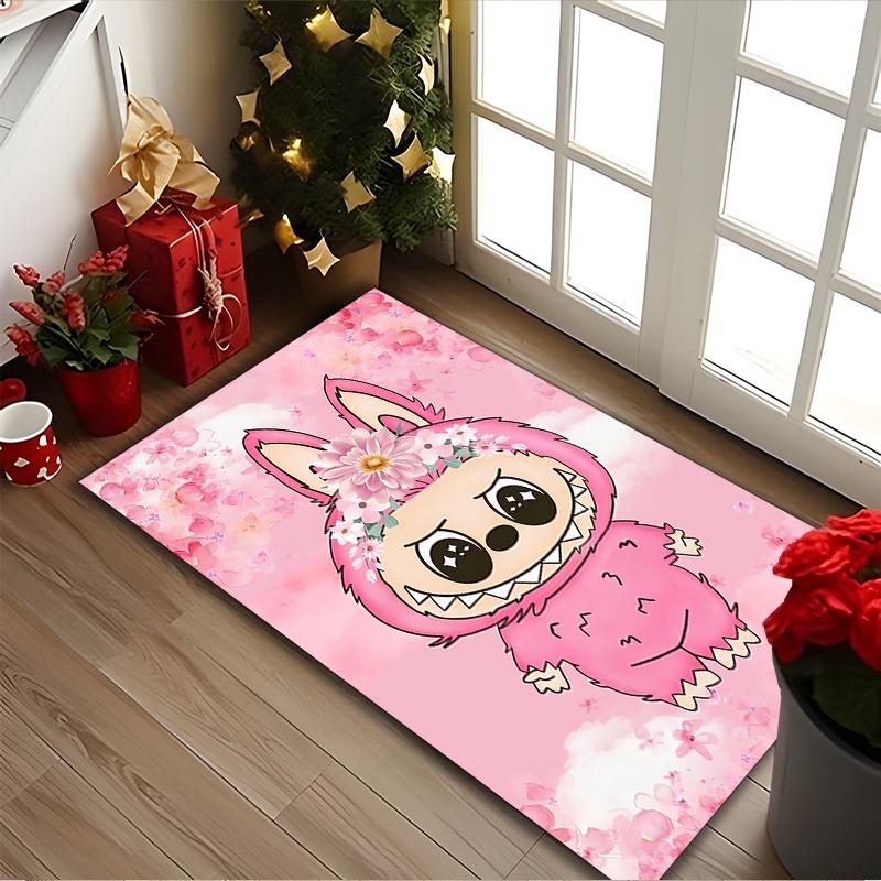 LABUBU Carpet, Non-slip Office Chair Rug, Digital Print Home Area Rug, Unique Festival Decorations