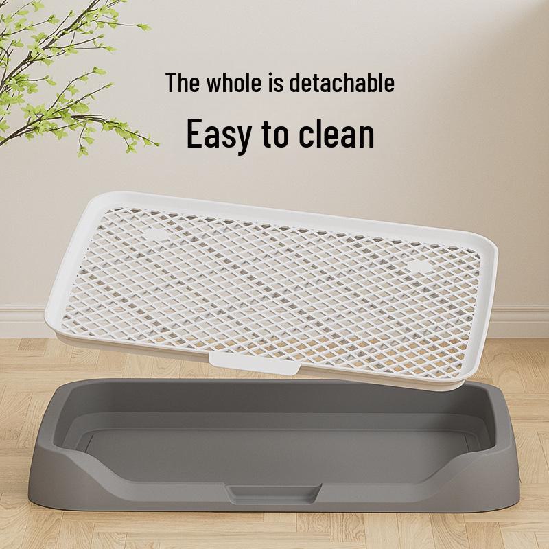 Flat Dog Toilet: Splash-Proof, Flushable Design for Small To Medium Dogs