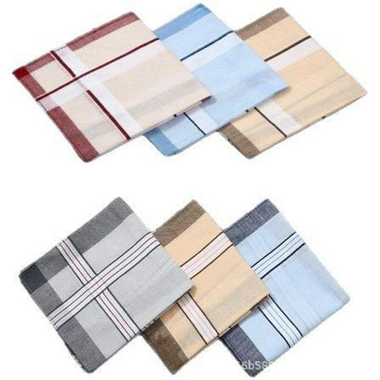 12 kusů pánských kapesníků 40x40 cm z čisté bavlny, barevných - Klasické kapesníčky