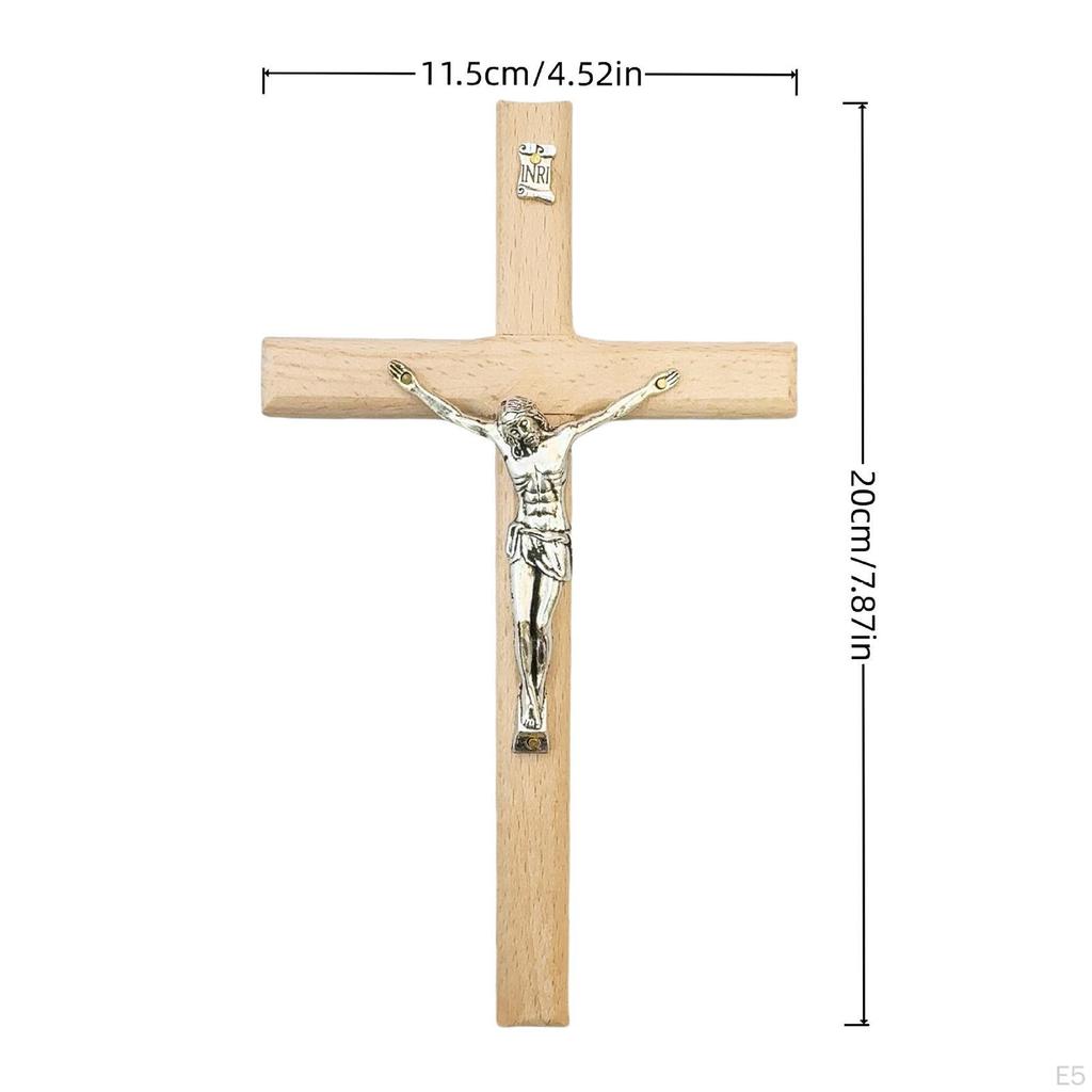 Wall Crucifix Holy Figurine Art Gift Catholic Jesus Sculpture Ornament for Thanksgiving Living Room