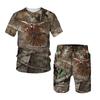 Camo Hunting Animal Tracksuit Camouflage 3D Print Men Fashion Short Sleeve T-Shirts Shorts Sets Streetwear Sportswear Kids Suits