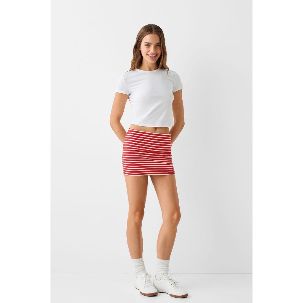Folded Waist Mini Skirt