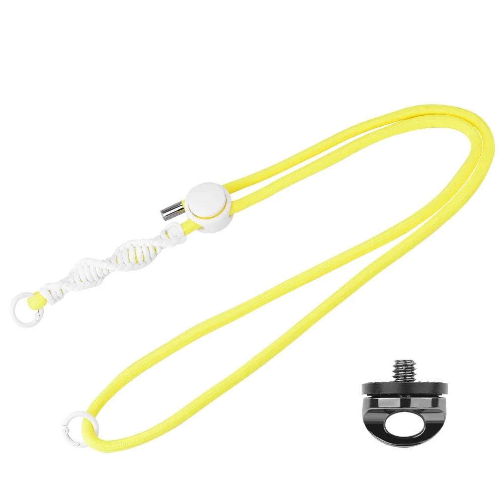 

BRDRC Camera Lanyard for Insta360 X3 X4/Pocket 3/Gopro/DSLR Camera With 1/4in Screw Neck Strap Hanging Rope Anti-Lost Acceeory жовтий