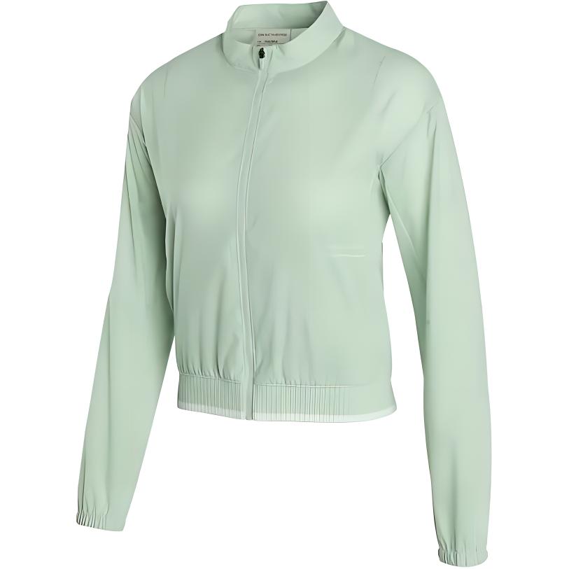 Skechers Solid Color Simple Woven Quick-Dry Comfortable Long Sleeve Jacket Women jackets Light-Green P323W001-02QQ S
