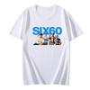 Six60 T-Shirt Baumwolle Mode T-Shirts Grafikdruck T-Shirt Unisex Sommer Rundhals Kurzarm Kleidung
