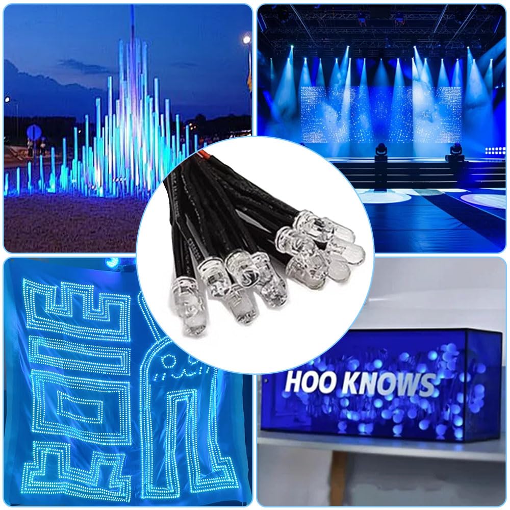 5mm LED Hoch für Diorama-Modell und DIY 20er-Pack Chips, 3-12V, Helligkeit, Blau, Beleuchtung, Züge, Gebäude, Projekte. [Gebraucht]