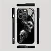 Trendy Skull Pattern Glass Material Phone Case For iPhone 17 Pro Max 16 15 14 13 12 11 Pro 16E 17Air 7 8 15 Plus XR XS X Cover