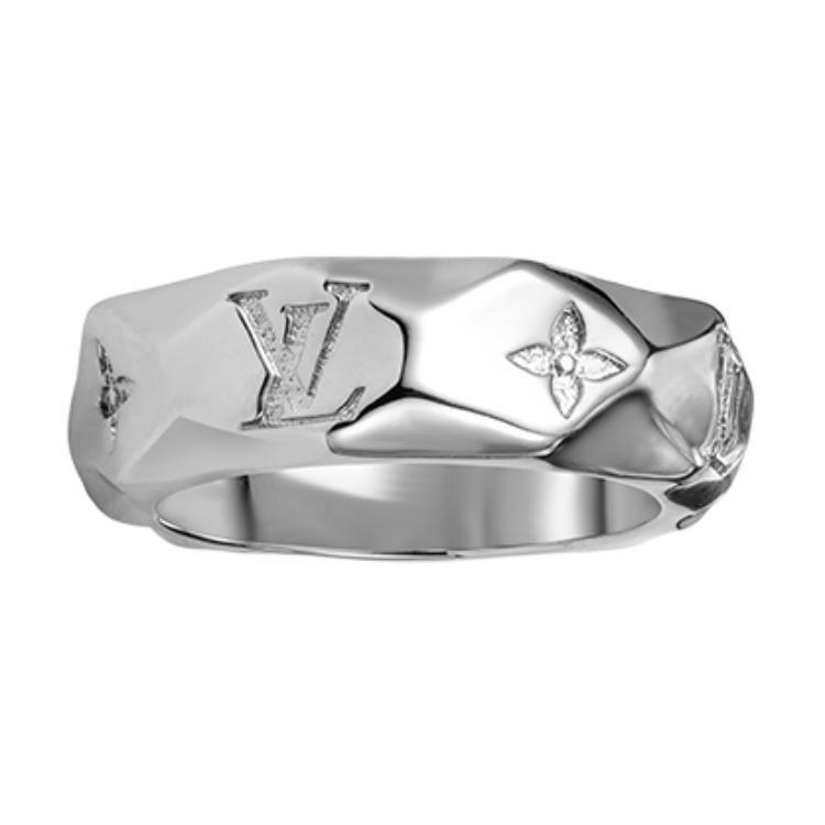 Louis Vuitton Monogram Metal Rings Men's Silver M00334