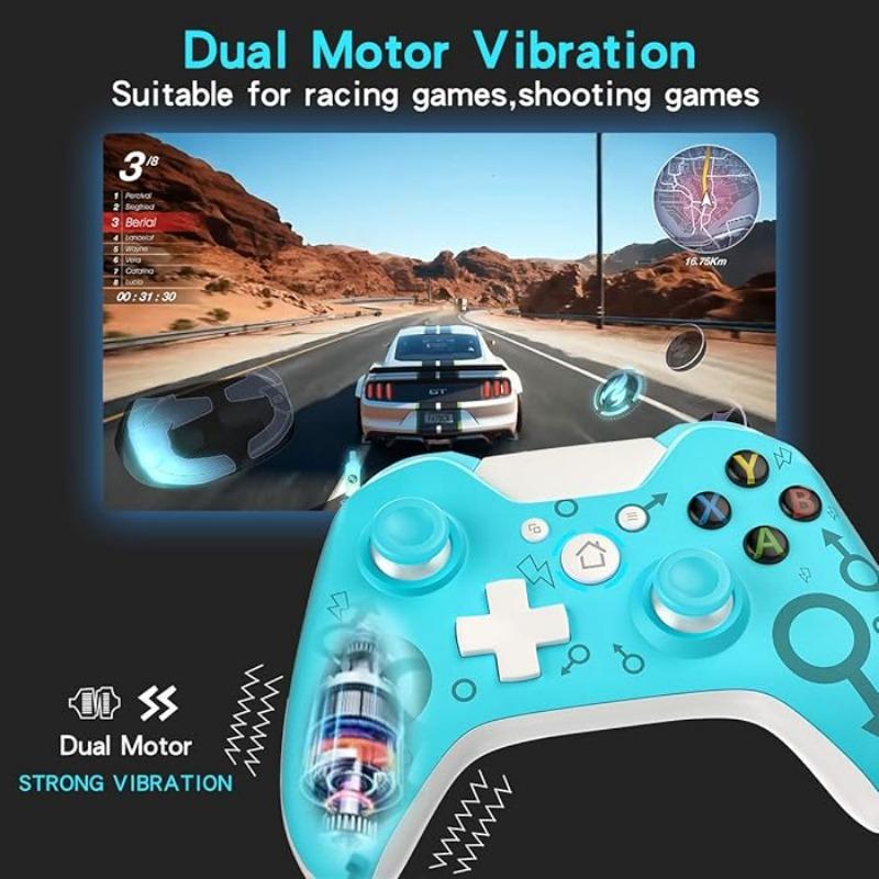 Wireless Controller for Xbox One / Xbox One S / Xbox One X / Xbox Series X / PS3 / PC, 2.4GHZ Wireless Game Controller with Dual Vibration