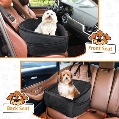 New Multifunctional Dog Car Seat Washable Under 30lbs Pet Car Seat Anti-Slip Detachable Dog Booster Seat for Small Medium Dogs