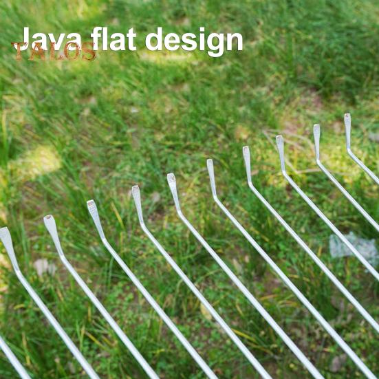Løvrive fortykket teleskopisk justerbart håndtak Lengde Lett smalt område Rive Rustfritt stål Løvsamler med høy kapasitet