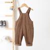 Cross2026 Kids' Corduroy Overalls - Korean Style for 0-3 Years, Versatile Spring/Autumn Wear