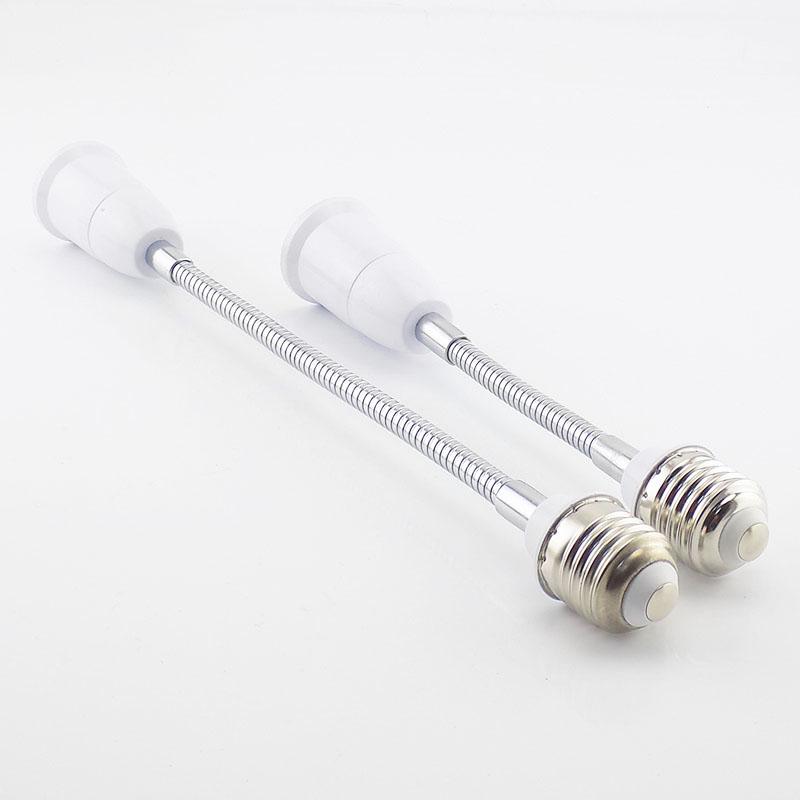 Flexible E27 to E27 LED Lamp Base Bulb Socket Extender Extension Light Holder Converter V27