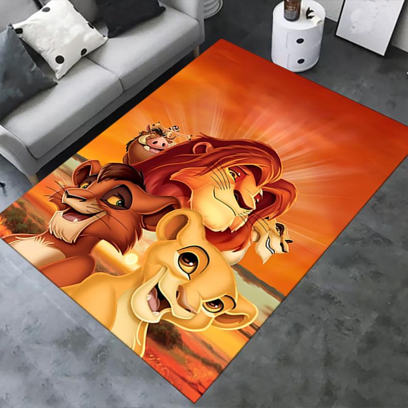 Office Rug Lion King, Simba theme 3D Printed Anti-Slip Rug-Machine Washable for Living Room