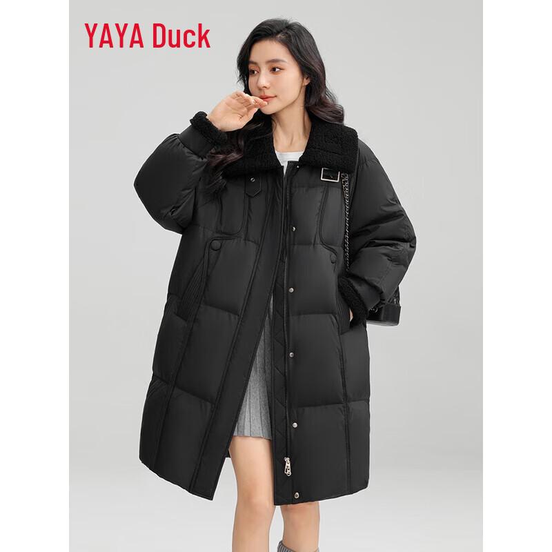

YAYA Women s Korean Style Lapel Down Jacket