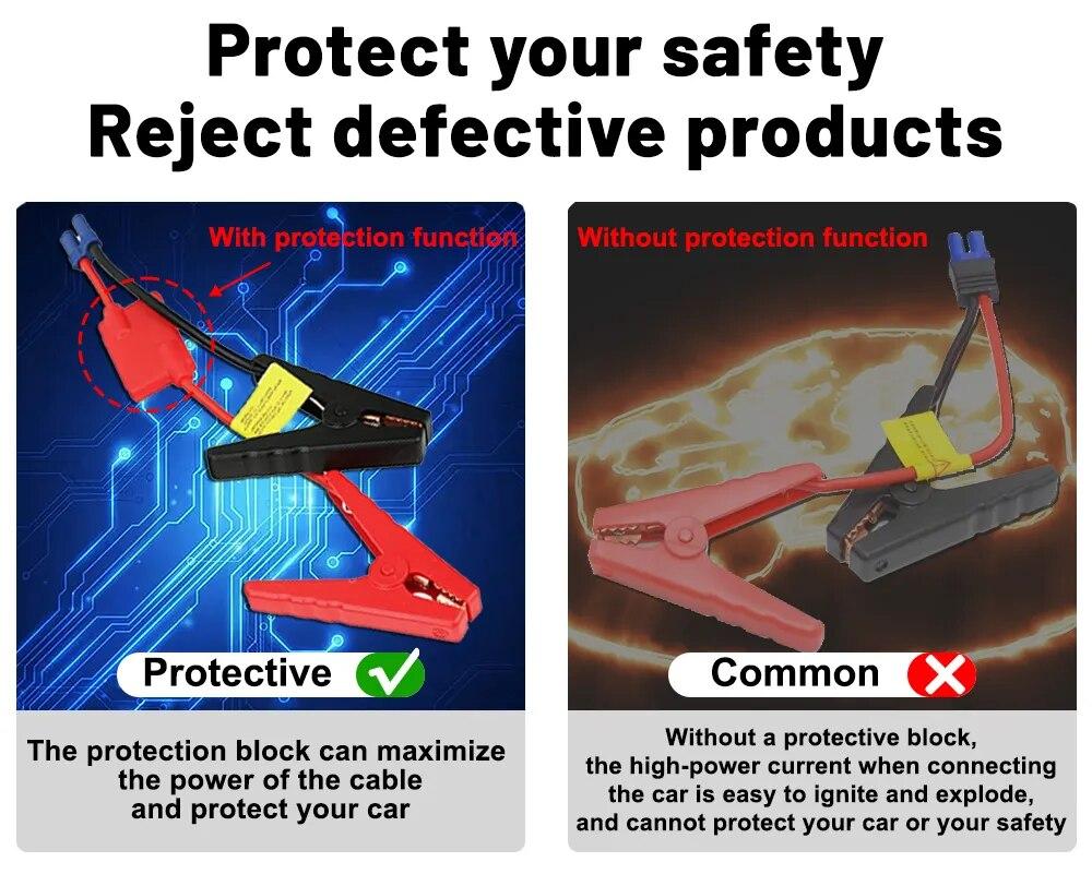 Car Jump Starter Power Car Battery Booster Charger 12V Starting Device Petrol Diesel Car Starter Buster