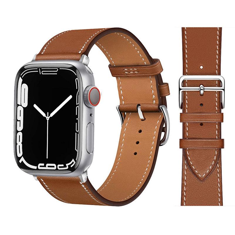 Leather Watch Straps for Watch band 46mm 44mm 49mm 45mm 42mm 40mm 38/41mm bracelet iWatch series 10-Ultra 9-8-7-6-5-4-3-SE