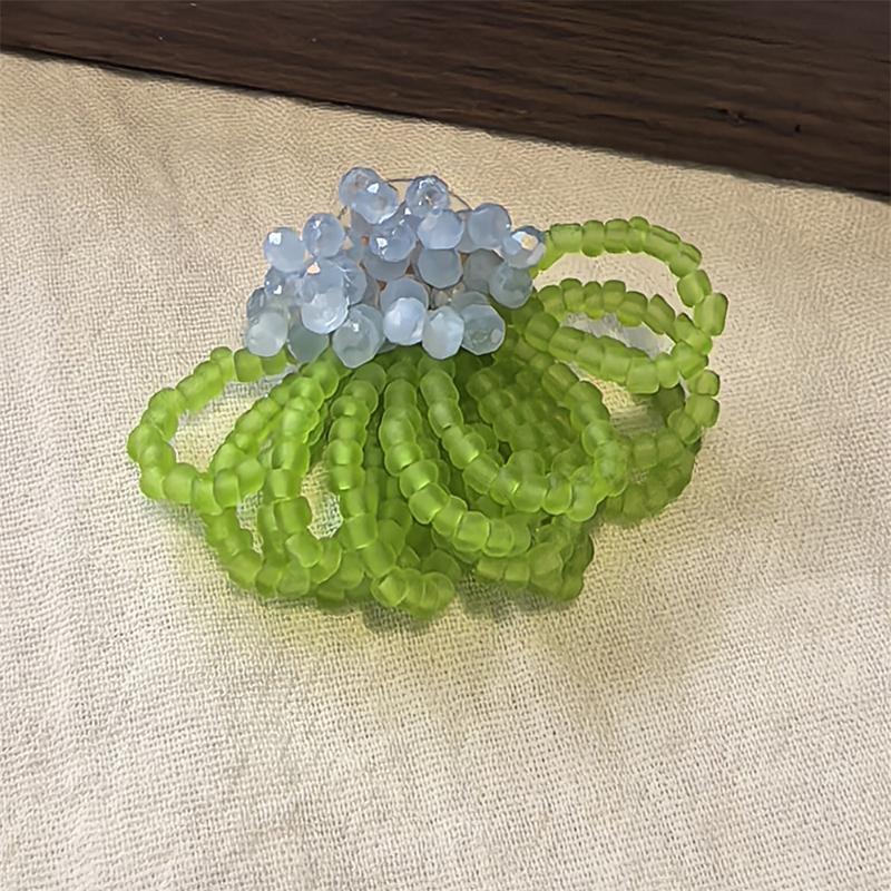 Dopamine  Beaded Jelly Shoes Sandals Accessory Diy Decorative Shoe Flower Slippers Shoe Buckle Accessories