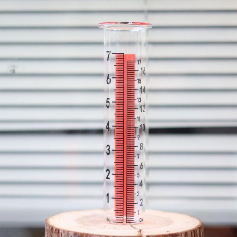 Leicht ablesbares Glas-Regenmesser Für den Außenbereich im Garten Regenmesswerkzeug Mit präziser Messung Und tragbarem Design