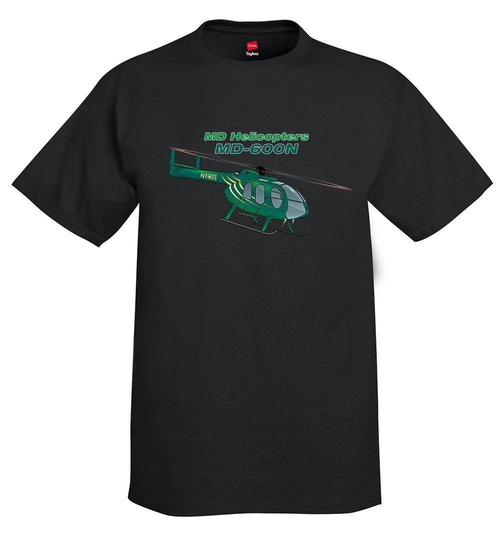 

MD Helicopters MD-600N (Green) Helicopter T-Shirt - Personalized w/ Your N# 3XL