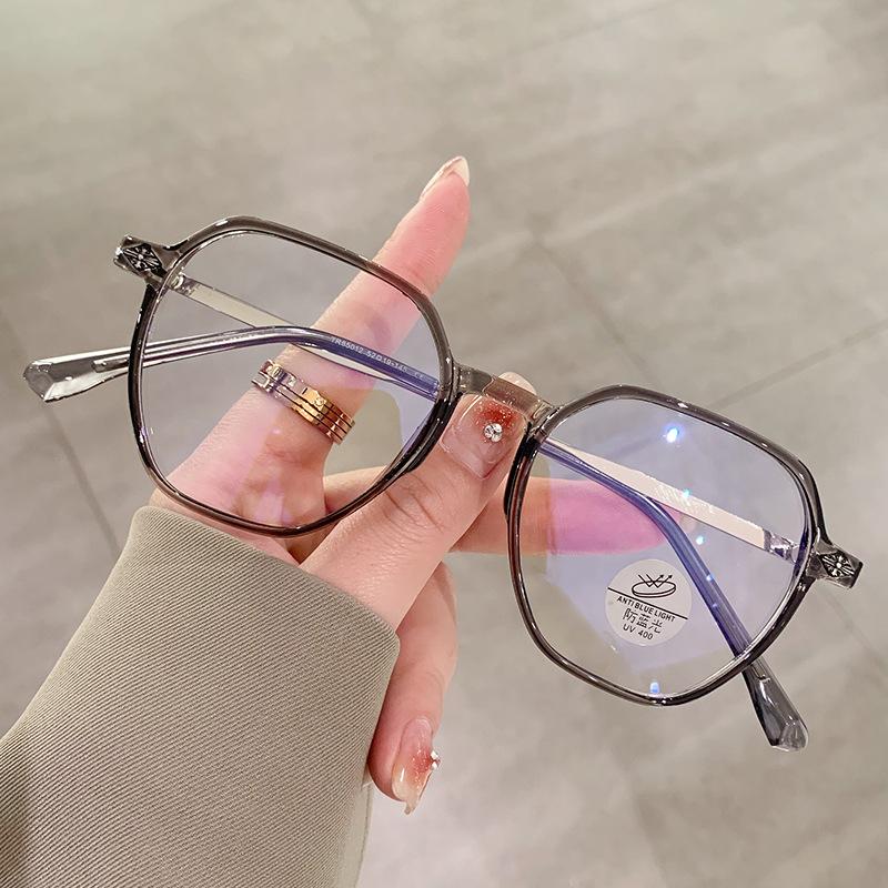 Tr85012 New Fashion Tr90 Internet Celebrity Street Shot Rice Nail Glasses 2023 Anti-Blue Eye Protection Flat Mirror