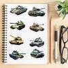 50 Cartoon Tank Graffiti Stickers Decorative Guitar Notebook Suitcase DIY Waterproof Stickers