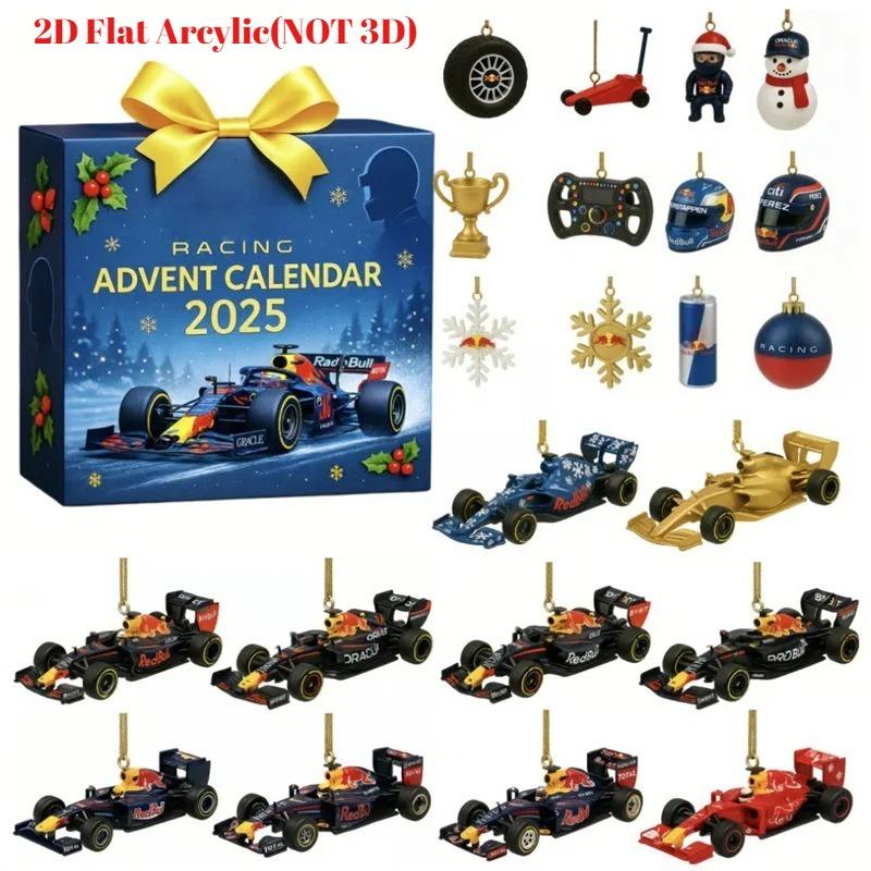 

Racing 2025 Christmas Advent Calendar,24 Days Christmas Countdown Calendar, 2D Racing Team Ornaments Collectibles,Holiday Gifts for Fans Boys Girls синий