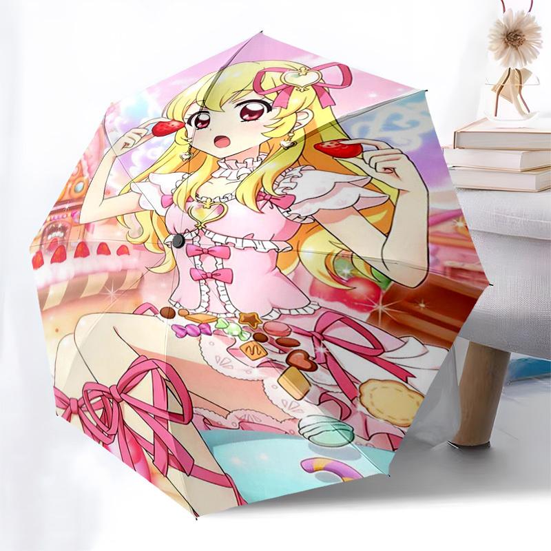 1pc Pretty Cure Outdoor Umbrella - Automatic Opening/Closing, Portable 3-Fold Design with 8-Bone Iron Frame - Perfect Gift for Fans, Travelers, Daily