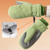 Winter Warm Ski Gloves Waterproof Anti Slip Windproof Thermal Fleece Lining Snow Gloves for Outdoor Sports Anti-skid Mittens