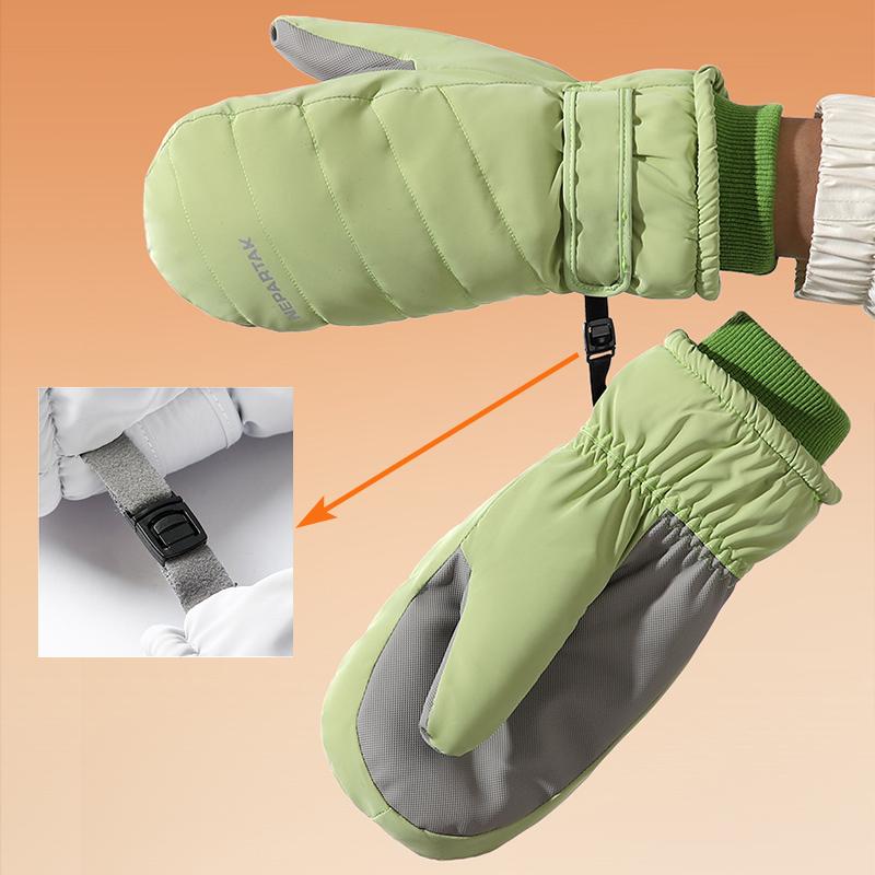 Winter Warm Ski Gloves Waterproof Anti Slip Windproof Thermal Fleece Lining Snow Gloves for Outdoor Sports Anti-skid Mittens