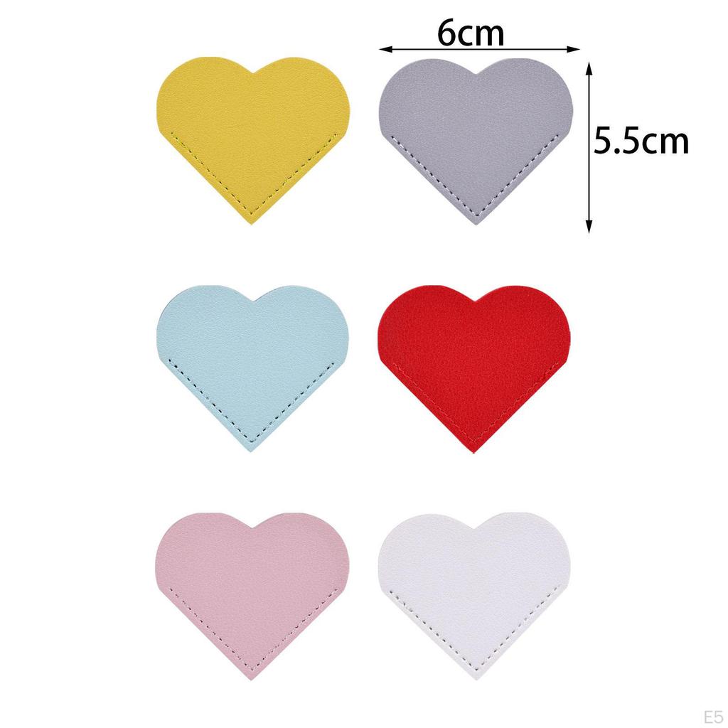 6Pcs Bookmarks PU Leather for Books Birthday Graduation Gift Collectible Craft Supplies