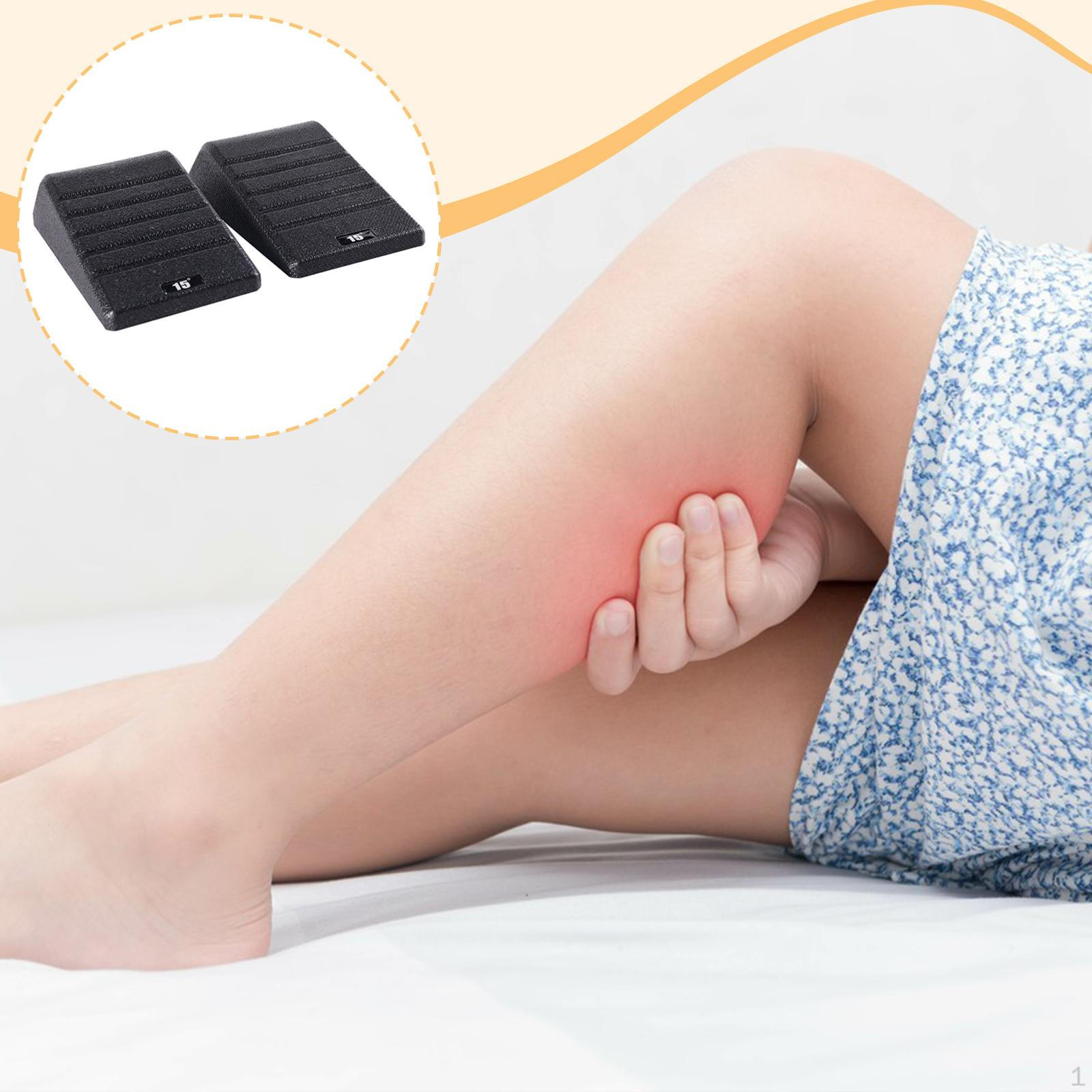 

2 Pieces Squat Wedge Block Calf Stretcher Slant Board Professional Gym Versatile Leg Stretching Foot чорний