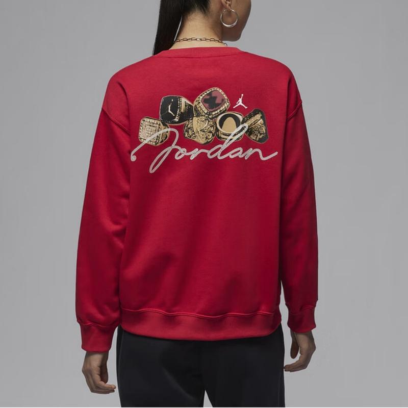 New JORDAN Brooklyn Fleece Women's Crew Neck Sweatshirt HJ0206-687