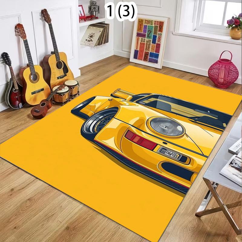 Cool Racing Carpet Non-Slip Bedroom Bedside Rugs Window Blankets Corridor Aisle Floor Mats Home Decoration  Bedroom Decor