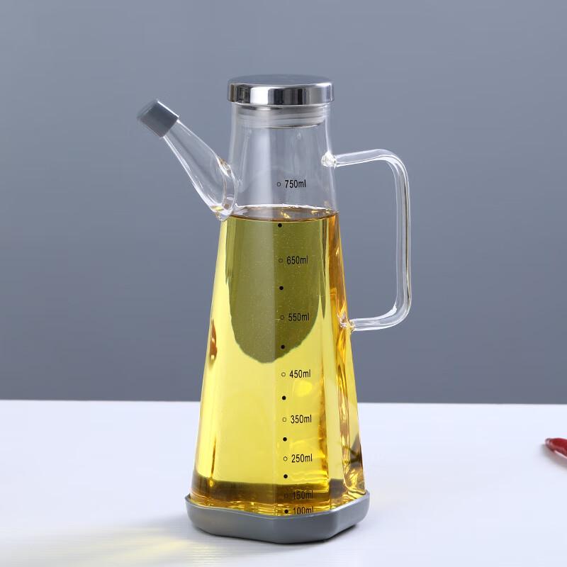 Ruhan Glass Oil Dispenser with Handle, 750ml, 2-Piece Set