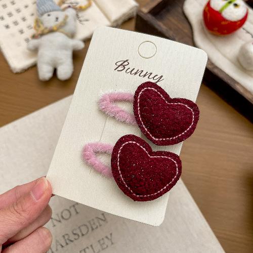 Wool Felt Cartoon Bread Slices Biscuits BB Clip Cute Bangs Side Clip Hairpin Funny Hair Clip Children's Hair Accessories