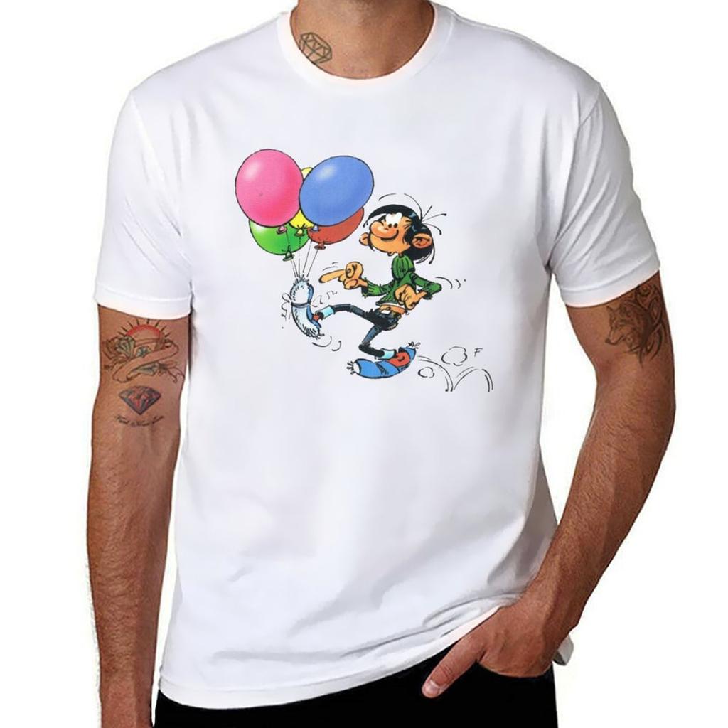 Anniversaire Gaston Lagaffe Classique Tshirt Casual Fashion Print Tee Top Tshirt
