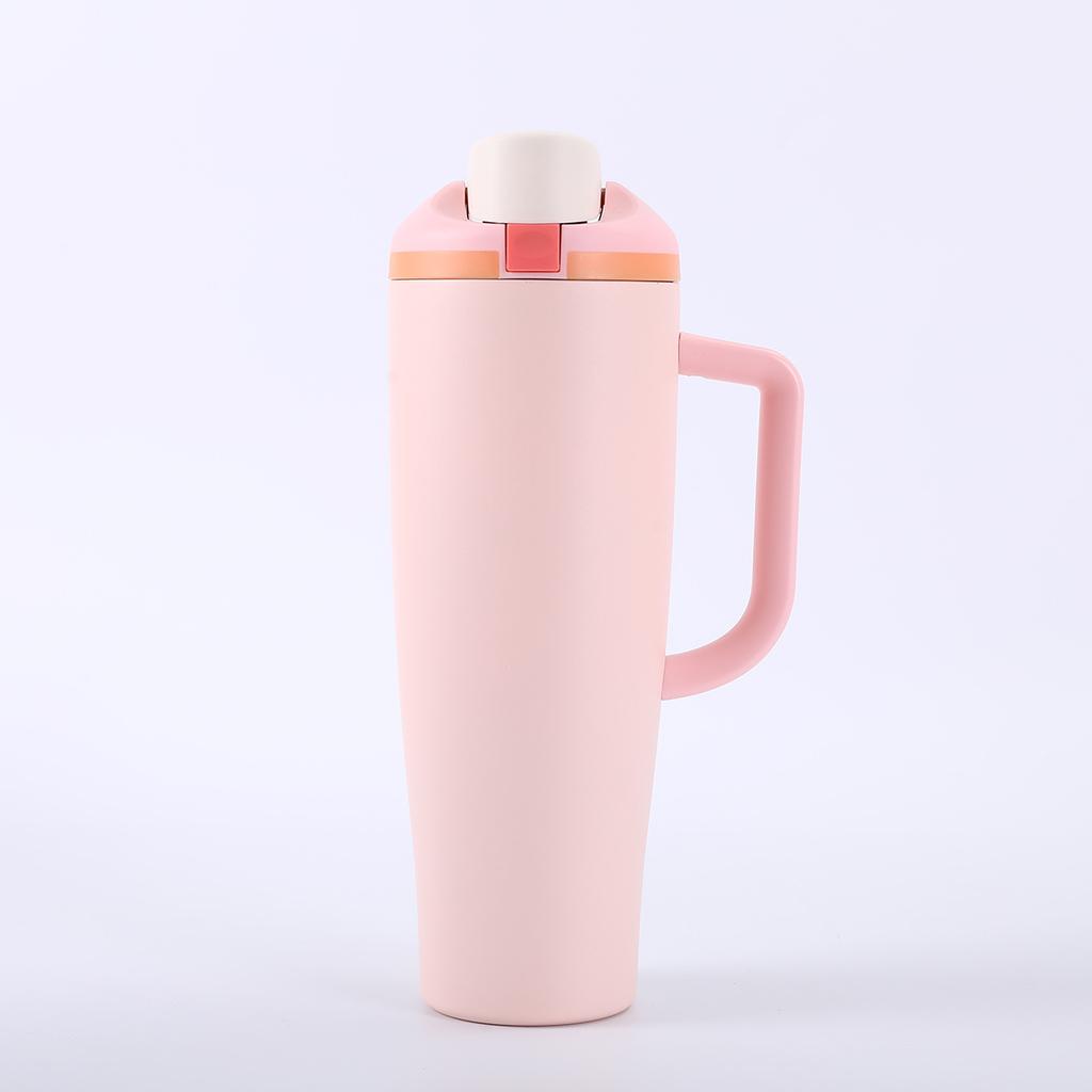 40oz Tumbler with Handle 304 Stainless Steel Vacuum Insulated Cup Portable Outdoor Sports Travel Thermal Mug